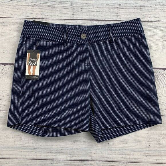 The Limited Shorts sz 6 Navy Polka Dots Tailored Inseam 4.5" New NWT - Picture 1 of 10